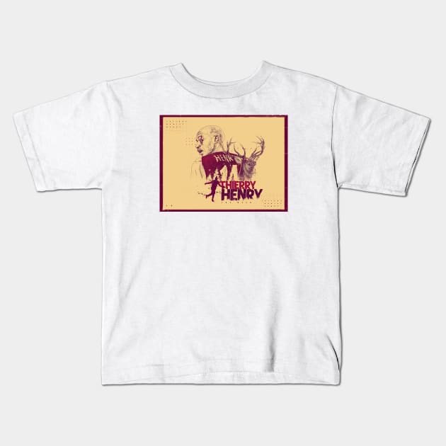 Thierry Henry Kids T-Shirt by Mr.Donkey